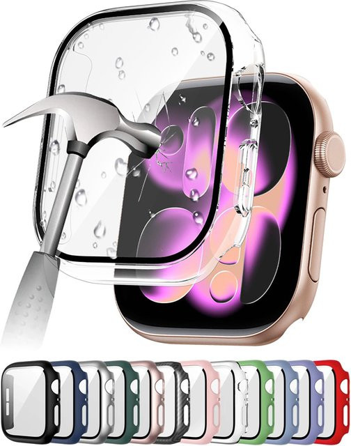 Displayschutzfolie Apple Watch, Gehärtetes Glas, Roségold, Unisex - Bild 1