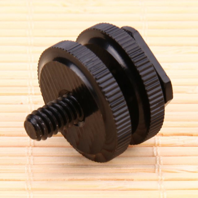 JOCESTYLE Blitzschuh Adapter mit 1/4 Zoll Stativschraube für Kamera und Studio Zubehör, Schwarz - Bild 1