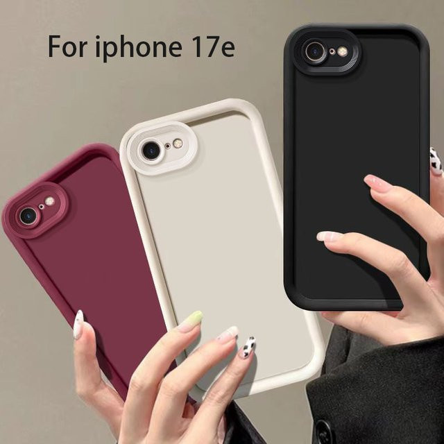 Apple iPhone 17e Schutzhülle mit Kamera-Schutz und Sturzschutz in Rot, Matt und Weich - Bild 1