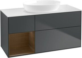 V&B Waschtischunterschrank Finion mit Wandbeleuchtung, lackiert, Breite: 120 cm, Tiefe: 50,1 cm, Höhe: 50,1 cm - Bild 1