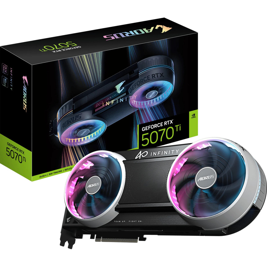Gigabyte GeForce RTX 5070 Ti AORUS INFINITY 16G Grafikkarte, Schwarz - Bild 1