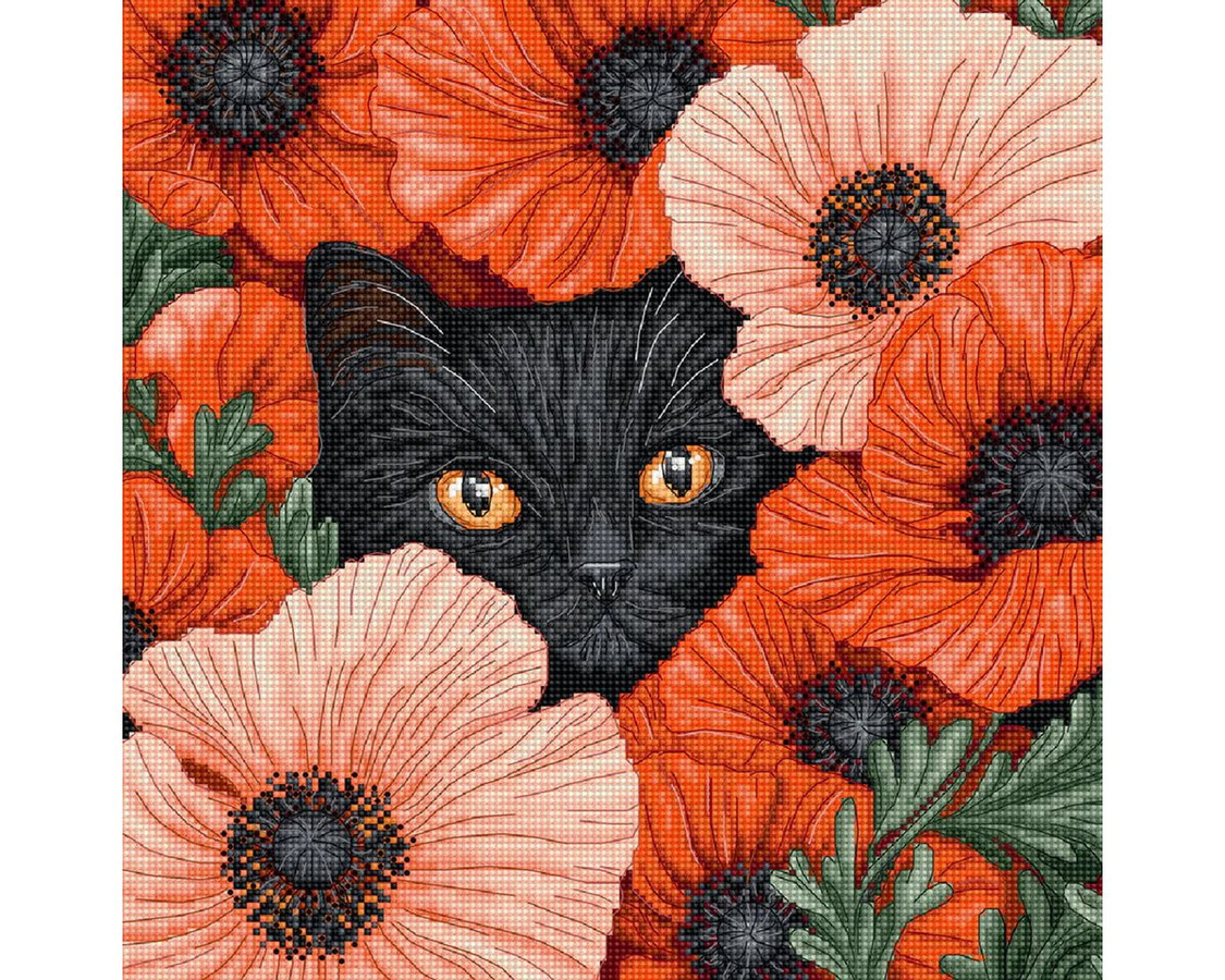 Letistitch Kreativset Kit Occhi di papavero, 24x24cm - Bild 1