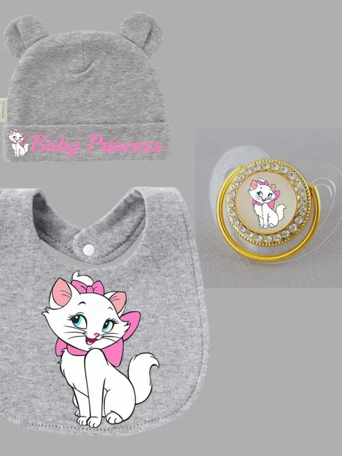 Disney Baby-Set aus Silikon mit Cartoon-Schnuller, Babyhut und Babylätzchen - Bild 2