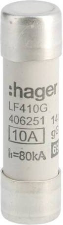 Hager LF410G Feinsicherung Silber, 10 Stück, Durchmesser: 14 mm, Länge: 51 mm - Bild 1