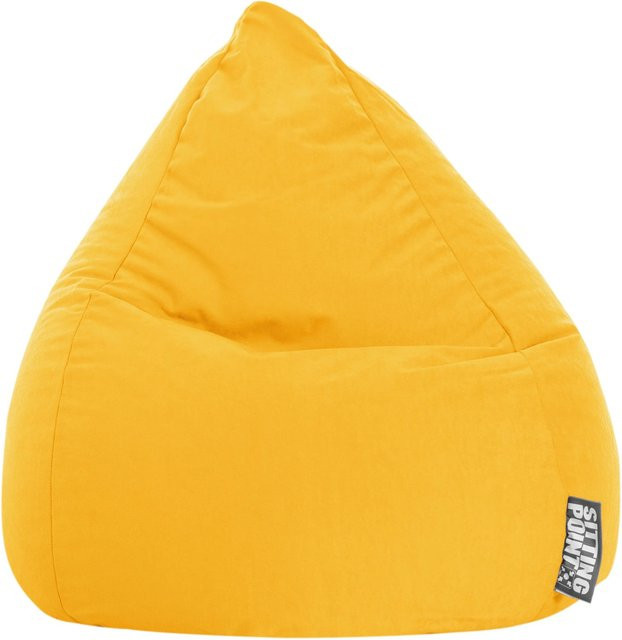 Sitting Point Sitzsack Easy L Gelb mit abnehmbarem Bezug und Füllöffnung - Bild 1