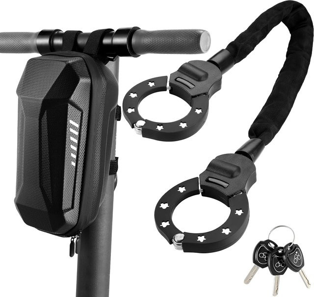 TLGREEN E-Scooter Sicherheitsschloss mit Kombinationscode und wasserdichter Tasche, Schwarz, Länge: 93 cm - Bild 1