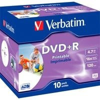 Verbatim DVD+R Rohlinge in Silber, 4,7 GB, bis 16-fach, 10 JewelCases - Bild 1