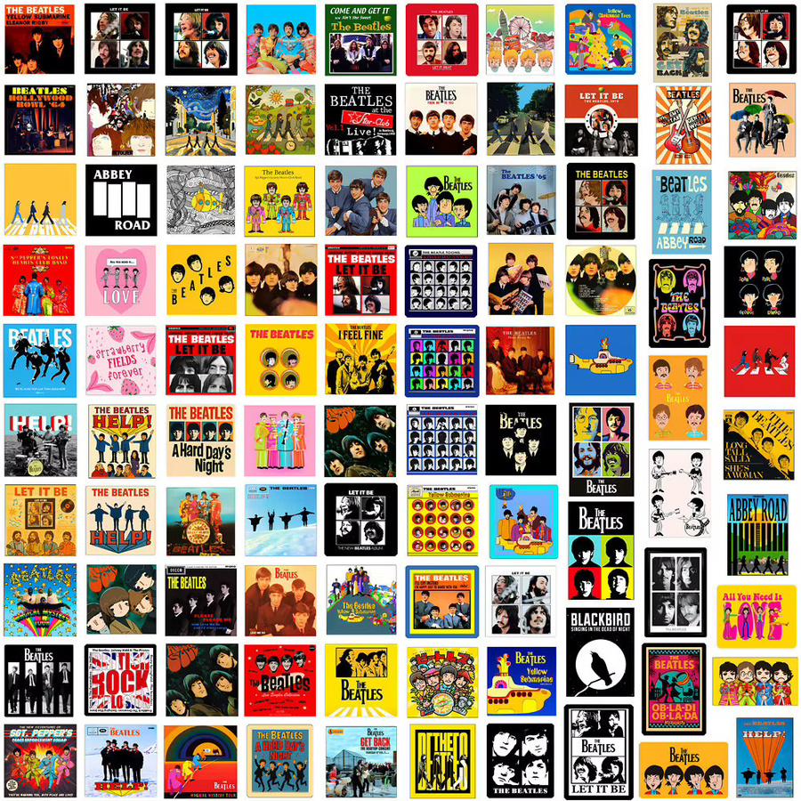 135 Stück The Beatles Rock Mini-Aufkleber in Multicolour für DIY-Dekorationen von RecordingYourLife Store - Bild 2