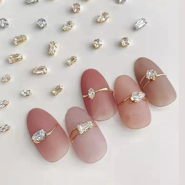 NAILFYOU Nail Art Strass Dekorationen, Mix Silver, 40 Stück - Bild 1