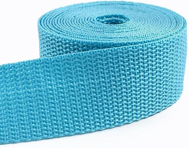 Meetee Polypropylen-Gurtband Blau, 10 Meter Meterware, Breite: 20 mm, Dicke: 1,1 mm - Bild 1