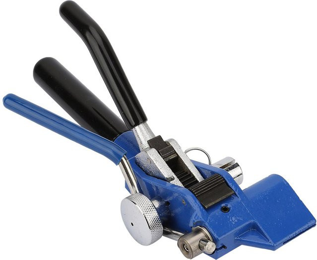 Edelstahl Kabelbinder-Pistole und Kabelbinder-Zange aus Edelstahl in Schwarz und Blau - Bild 1