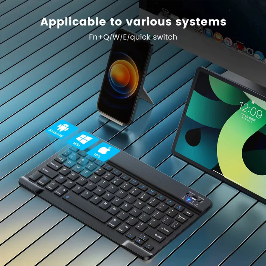 MicroData Bluetooth Tastatur und Maus Set in Schwarz für iOS, Android und Windows - Bild 3