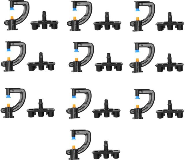 GoolRC 10er Set Rotierende Micro Düsen G Typ Brechung Sprinkler für die Bewässerung in Schwarz - Bild 1