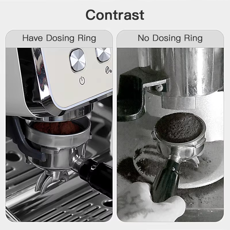 Magnetischer Kaffee Dosierring aus Edelstahl in Silber für Sage und Delonghi Siebträger Espresso Maker Zubehör - Bild 4