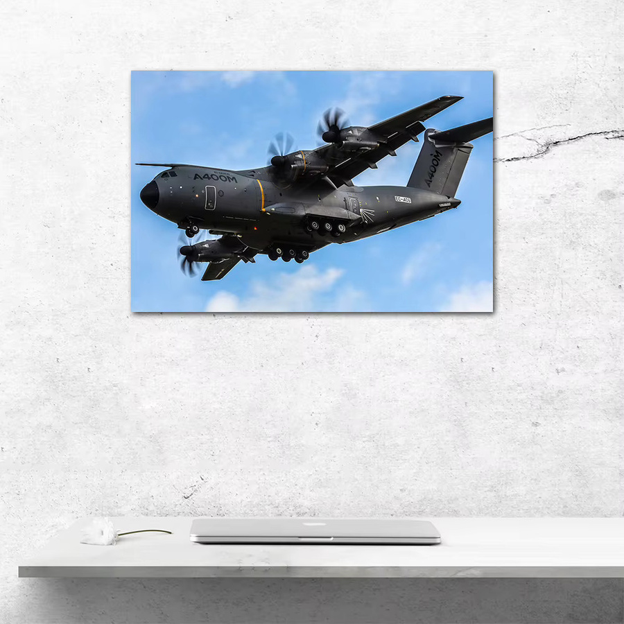 HOVIMAISI Wandkunst Airbus A400M Militärtransportflugzeug Leinwandgemälde als moderne Raumdekoration - Bild 3