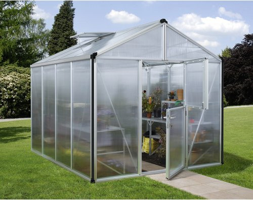 VITAVIA Gewächshaus Zeus Plus 8100 aus Aluminium in Silber, B/H/T: 258 x 250 x 316 cm - Bild 1