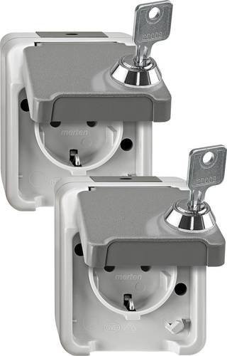 Merten Steckdose AQUASTAR in Lichtgrau MEG2418-8029 - Bild 1