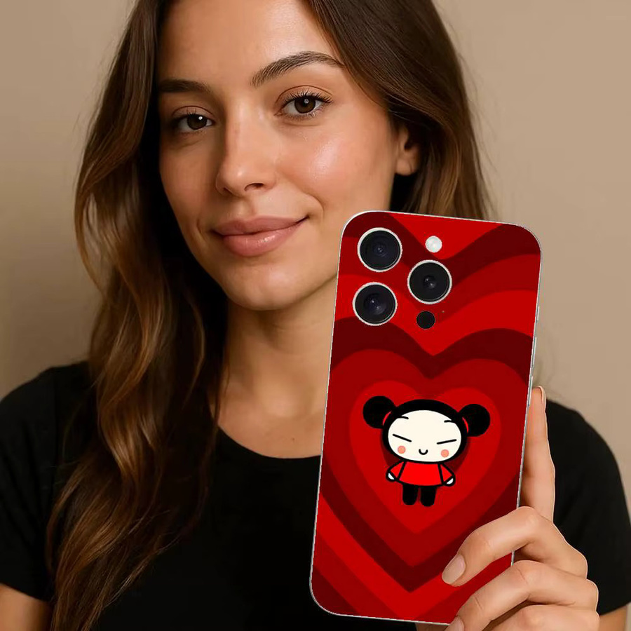 Transparente Handyhülle mit Pucca und Garu Motiv für iPhone Modelle - Bild 4