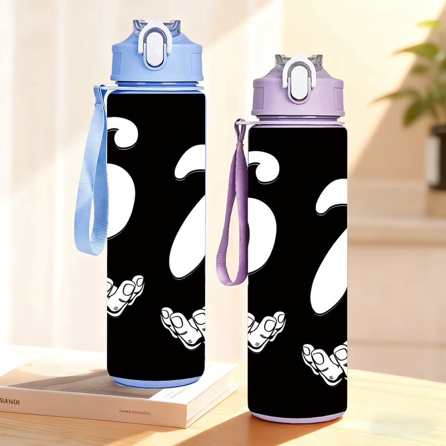 WIFEFUN Sportwasserflasche mit Cartoon-Druck, lila, 750 ml - Bild 2
