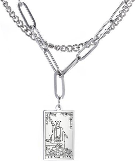 Wucifang Jewelry Halskette, Edelstahl, Weiß, Damen, 40-45cm - Bild 1