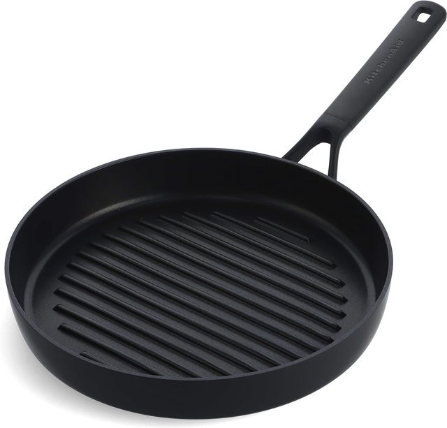 KitchenAid Grillpfanne aus Keramik in Schwarz, Durchmesser: 28 cm - Bild 1
