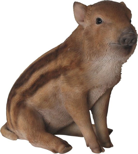 Sitzendes Wildschweinbaby von HotAnt in Braun aus Polystone - Bild 1