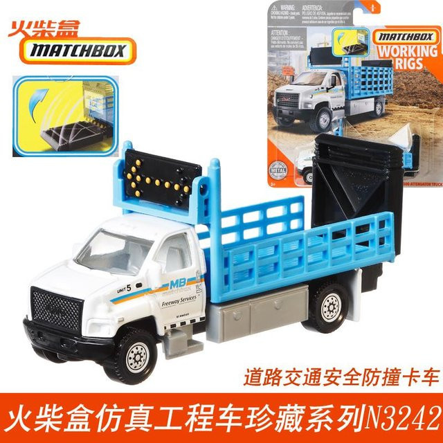 Mattel Matchbox Echte Arbeitsfahrzeuge, LKW-Rettung, Baufahrzeug, 1:64, Metall, ab 6 Jahren - Bild 1
