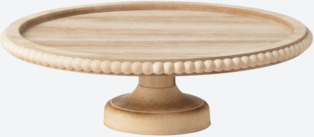 Modernes Deko-Tablett von NKD aus Holz in Beige und Braun, quadratisch, B/T/H: 26,5 x 26,5 x 7,5 cm - Bild 1