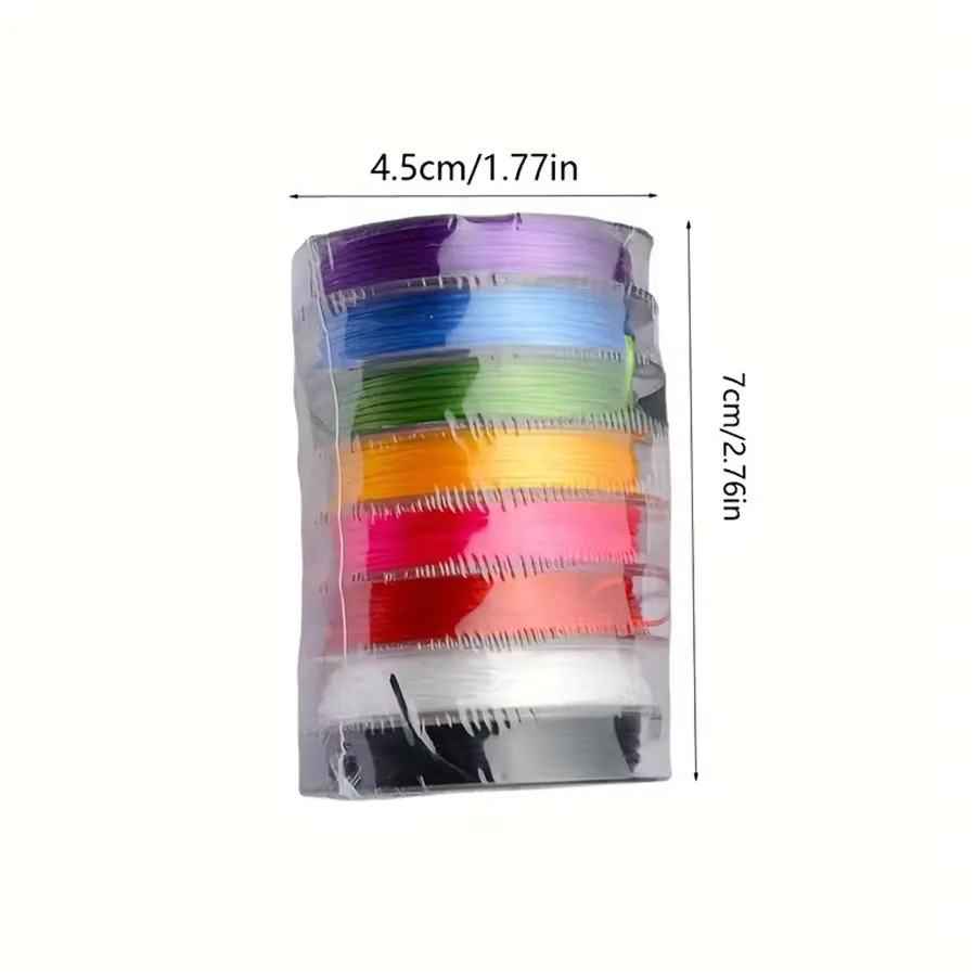 wlyees Armband Zubehör, elastische Linie, bunt, 0,8 mm, Unisex - Bild 3