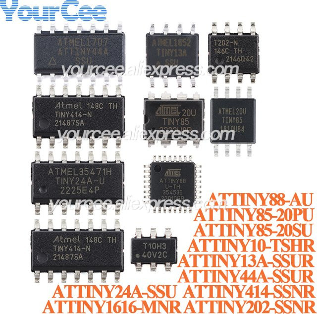 Your Cee ATTINY85 Mikrocontroller SMD IC Chip in Schwarz - Bild 1