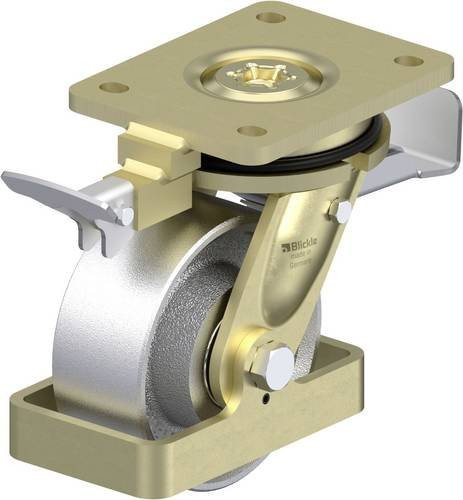 Blickle Schwerlast-Lenkrolle LS-G 127K-ST-RI4-FS in Silber, Rad-Durchmesser: 125 mm, Tragfähigkeit: 750 kg - Bild 1