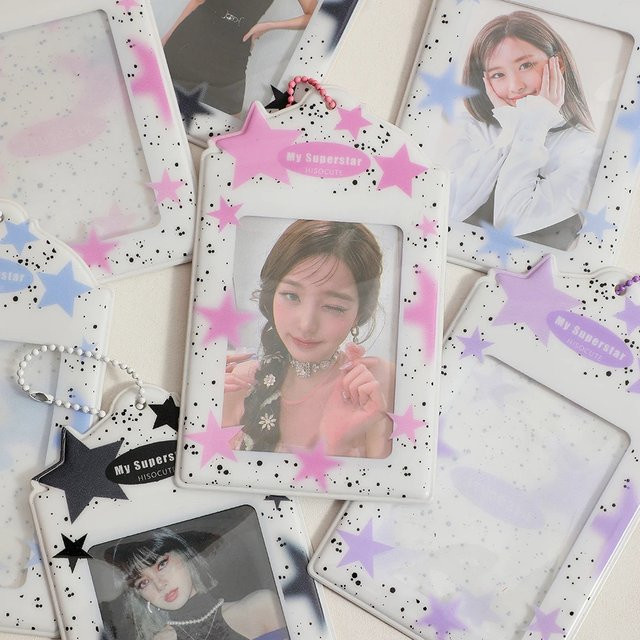 Kawaii Star Postkartenhalter für 3-Zoll-Karten in Blau und Multicolour - Bild 1