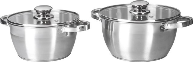 Genialo Edelstahl-Topfset Brillant, 4-teilig, Silber - Bild 1