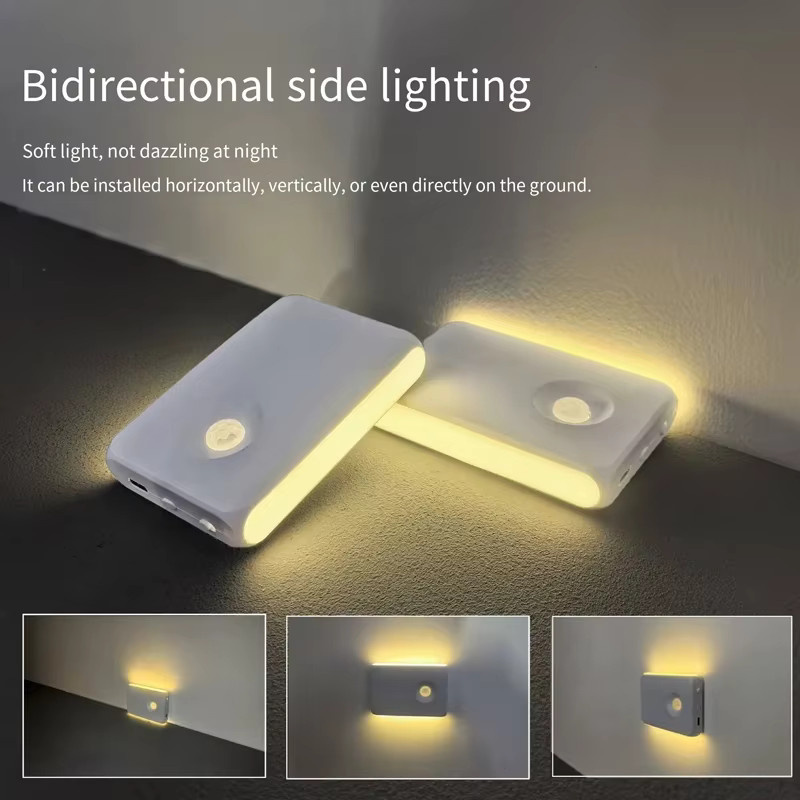 TLEDMP Nachtlichter mit Bewegungsmelder, wiederaufladbare magnetische Treppenlichter in Weiß mit einstellbarer Helligkeit für Flur, Treppen und Badezimmer - Bild 3