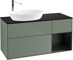 V&B Waschtischunterschrank Finion in Blau lackiert, Breite: 120 cm, Tiefe: 50,1 cm, Höhe: 50,1 cm - Bild 1