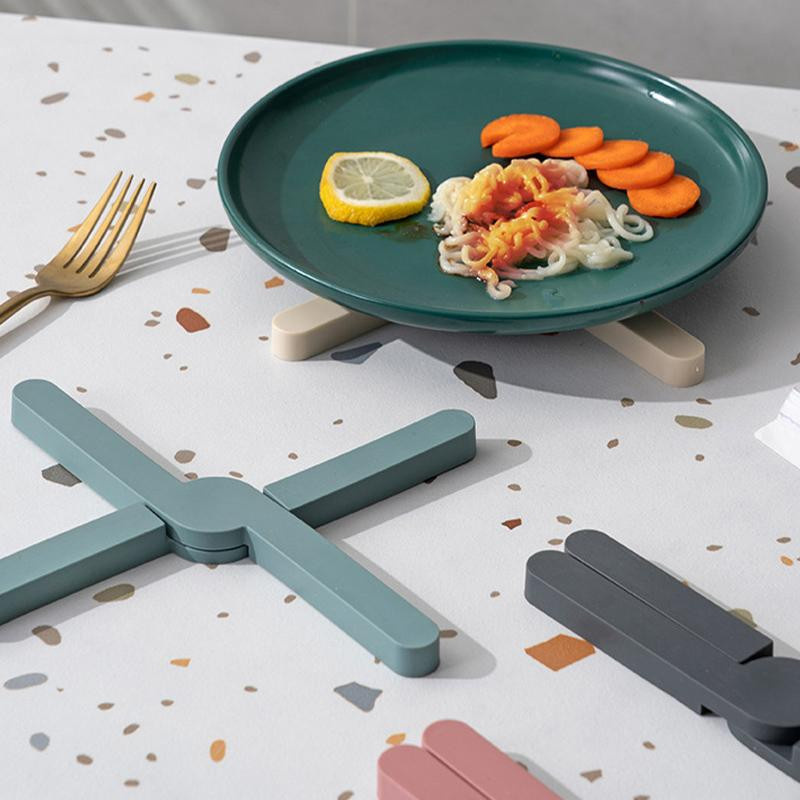 Hitzebeständiger Küchenuntersetzer von Yiran Furniture, faltbare und rutschfeste TPR-Matte für Töpfe, Pfannen und Geschirr - Bild 1