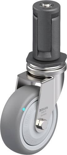 Blickle Edelstahl-Apparate-Lenkrolle LRXA-TPA 75KFD-EXR04 in Silber, Rad-Durchmesser: 75 mm, Tragfähigkeit: 75 kg - Bild 1