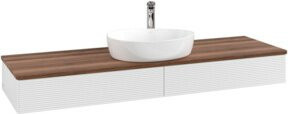 V&B Waschtischunterschrank Antao mit Frontstruktur, weiß, Wandmontage, Breite: 160 cm, Tiefe: 50 cm - Bild 1