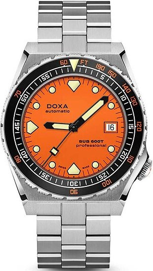 Doxa SUB600T Professional Armbanduhr, Automatik, Edelstahl, Orange, Herren - Bild 1