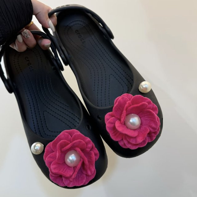 Mesuca Schuhcharms, Rosa Blumen-Perlen, Damen - Bild 1