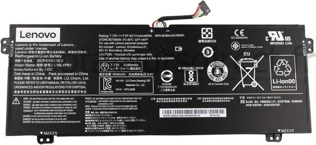 Lenovo Yoga730 Ersatzakku Li-Ion 7.68V 48Wh Schwarz L16M4PB1 - Bild 1