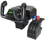 Logitech Saitek Pro Flight Yoke System Steuerhorn und Gasregler in Schwarz für PC Simulationen - Bild 1