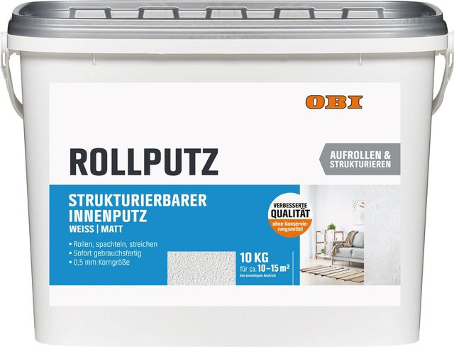 OBI Rollputz Weiß-Matt, konservierungsmittelfrei - Bild 1