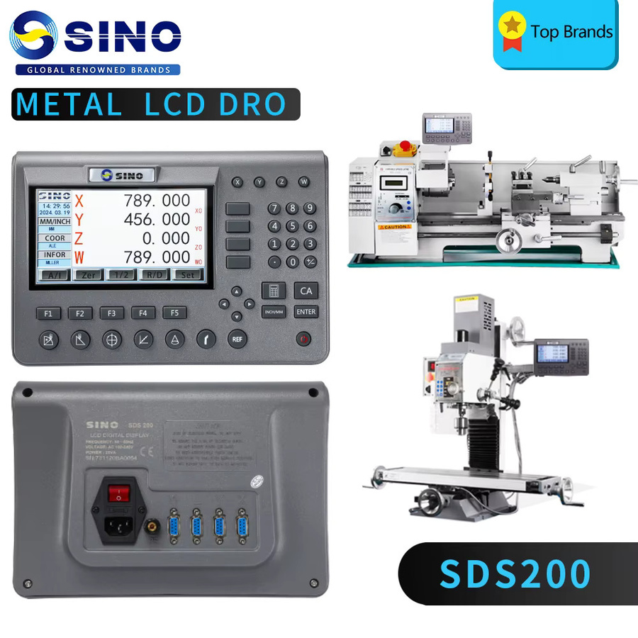Sino SDS200 Digitalanzeige Kit mit 4 Achsen und Glas-Linearskala für CNC-Fräsmaschinen und Drehmaschinen in Grau - Bild 3