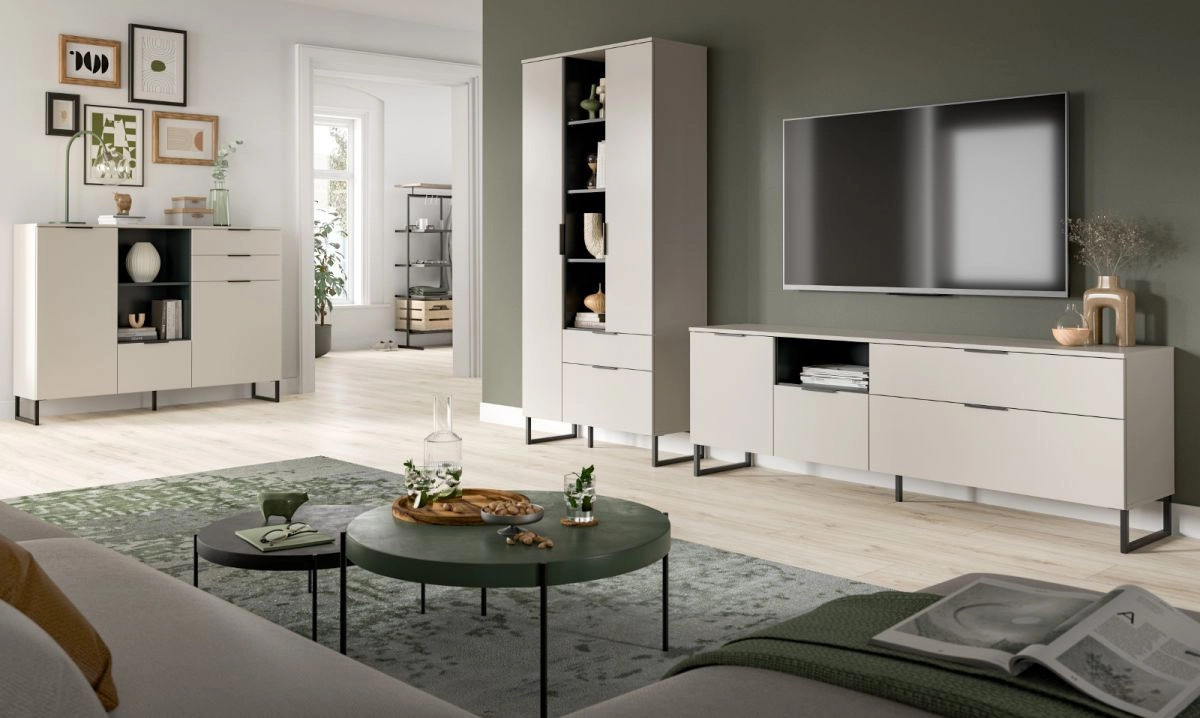 Inn.Furn Highboard Morena in Kaschmir und Schwarz, Breite: 150 cm, Höhe: 112 cm - Bild 5