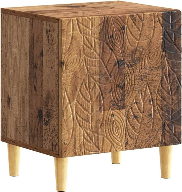 vidaXL Nachttisch aus Altholz und Eukalyptus in Braun, B/T/H: 43 x 34,5 x 50 cm - Bild 1