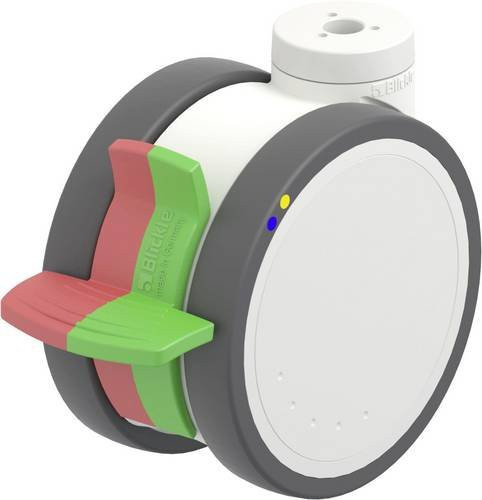 Blickle Kunststoff-Doppelrolle LKDXH-PATH 125XK-RIFI-ELS in Grau und Multicolour mit einem Rad-Durchmesser von 125 mm und einer Tragfähigkeit von maximal 125 kg - Bild 1