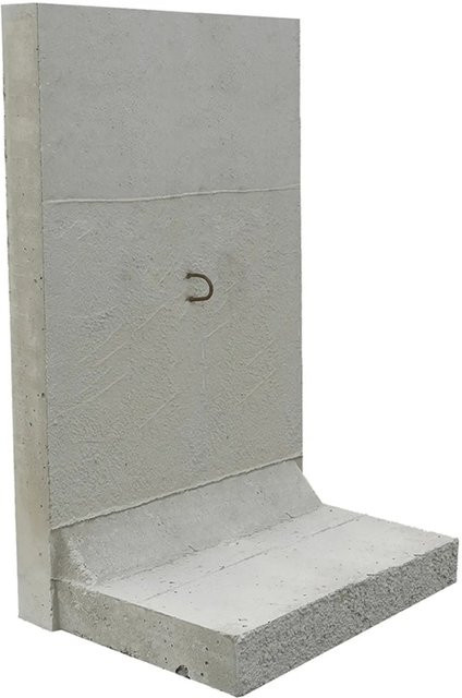EHL Stützwinkel L-Stein in Grau mit einer Wandstärke von 12 cm, Breite: 50 cm, Höhe: 180 cm - Bild 1