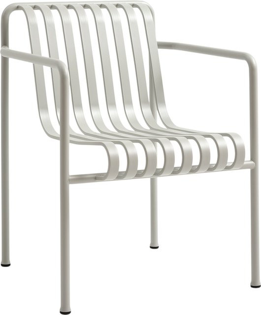 HAY Palissade Dining Arm Chair Esszimmerstuhl aus Stahl in Grau matt, stapelbar - Bild 1