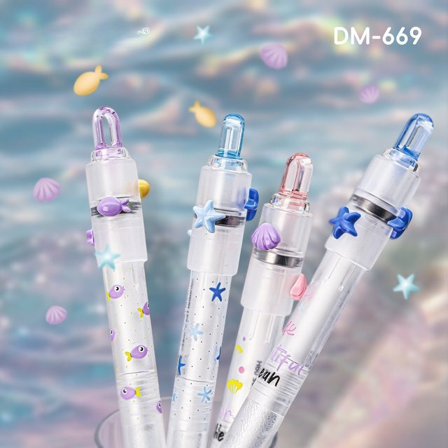 12 Stück Zhuanzhuan Lucky Star Fun Ocean Doppelkugel-Bürstenstift in Schwarz - Bild 1